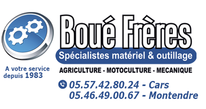 SARL Boué Frères, Pièces détachées et matériel Agricole sur Cars et Montendre
